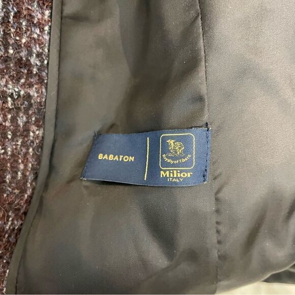 BABATON Italian Twill Wool Coat Blazer Slim Fit XXS Funnel Neck - Picture 8 of 14